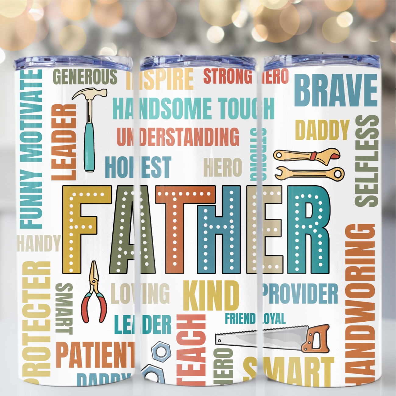 Fathers day Personalized 20oz Skinny Tumbler - Image 4